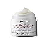 Kiehl's Ultra Facial Overnight Hydrating Face Mask with 10.5% Squalane, Deeply Hydrates Skin & Strengthens Moisture Barrier, Treats Dryness & Flaky Skin, Paraben-free, Fragrance-free - 3.4 fl oz