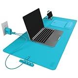 BLACK+DECKER Home Office Kit, 7 PCS Set, Desk Pad, 2-Port PD Charger, Ergonomic Mouse Pad, Phone Stand, Combo Cables, Cable Organizer, Workspace Accessories Perfect for Work-from-Home, College Dorm