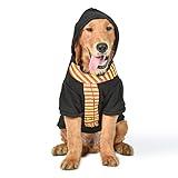 HARRY POTTER: Gryffindor Pet Hoodie with Faux Scarf - Large | Harry Potter Accessories for Dogs| Harry Potter Dog Accessories for Hogwarts Houses, Gryffindor, Black (FF23357)