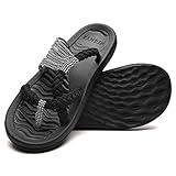 MEGNYA Comfortable Women's Walking Flip Flops, Soft Popular Colorful Strap Sandals for Women, Waterproof Non Slip Sandals for Summer Beach Boating River size 8