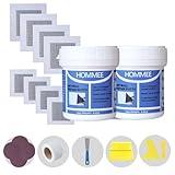 Drywall Repair Kit,Drywall Hole Patch Repair Kit to Fix Wall Surface Holes and Creak Damage with White Repair Putty 17OZ,8PCS Aluminum Repair Patchs,Scraper,Sanding Pad Fill Quick and Easy Solution