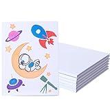 6 Pack Blank Hardcover Books for Kids to Write Stories 6x8 inch Hardcover Blank Books Sketchbooks Journal - Blank Unlined Page Make Your Own Book for DIY, Classroom(18 Sheets / 36 Pages, White)