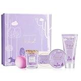 Spa Gifts for Women, Body & Earth 5 Pcs Gifts for Women Orchid Gift Sets for Women, Bath and Body Gifts Set, Christmas Gifts for Women, Self Care Bath Gifts for Women