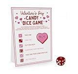 UHADRE Valentine's Day Candy Dice Game for Family and Galentine Party - Group Game QRTG-02