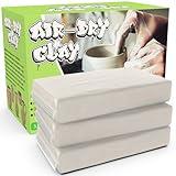 Premium Air Dry Clay for Kids - Natural Modeling Pottery Clay for Wheel, 3.3lbs Kids Arts & Crafts Supplies for School Classrooms, Easter Gifts Toy for Kid, White