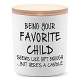 Canldes Gifts for Mom from Daughter or Son Unique Mothers Day Christmas Birthday Gifts for Mom Novelty Being Your Favorite Child Lavender Scented Soy Candle