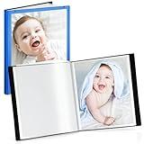 CRANBURY 8x10 Customizable Photo Album - (Blue), Poly Plastic 10x8 Photo Book, 24 8x10 Photo Pages Hold 48 Pictures, 8 x10 Album with Customizable Front Pocket for 8 x 10 Photo Storage