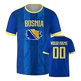 GIF4FOT Custom 22/23/24 Bosnia and Herzegovina Soccer Shirts Uniforms for Men Women Youth Fans Gifts Personalized Your Name Numbers Apparel