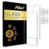 Ailun 2Pack Screen Protector for iPhone 13 Pro [6.1 inch] Display 2021 + 2 Pack Camera Lens Protector, Tempered Glass Film,[9H Hardness] - HD [Not for iPhone 13 Pro Max]