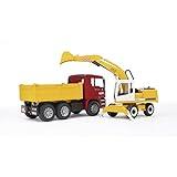 Bruder Man TGA Construction Truck and Liebherr Excavator