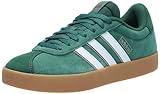 adidas Men's Vl Court 3.0 Sneaker, Dark Green/White/Collegiate Burgundy, 11