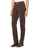 Democracy Women's Ab Solution Mid-Rise Corduroy Straight Leg Pant (Dark Roast, 8)