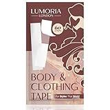 LUMORIA Double Sided Body for Clothes (60 Pack) - Fashion & Fabric Adhesive, Perfect for Dress or Hem Support, Clear Body Tape for Skin, No-Residue & Strong Hold