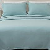 Great Bay Home 3 Piece Micro Fleece Twin Blue Sheet Set | Super Soft, Cozy Extra Plush Polar Fleece Bedding Sheets & Pillowcases | Microfleece Winter Sheets (Twin, Cloud Blue)