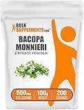 BulkSupplements.com Bacopa Extract Powder - Bacopa Monnieri Supplement, Herbal Supplement - Vegan & Gluten Free, 500mg per Serving, 100g (3.5 oz) (Pack of 1)