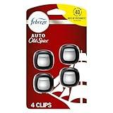 Febreze Car Air Freshener Vent Clip Old Spice Scent, .07 oz. Car Vent Clip, Pack of 4