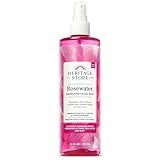 HERITAGE STORE Rosewater - Refreshing Facial Mist for Glowing Skin with Damask Rose, All Skin Types - Rose Water Spray for Face, Made Without Dyes or Alcohol, Hypoallergenic, Vegan, Cruelty Free, 12oz