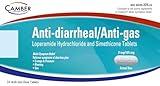 Camber Loperamide and Simethicone Multi-Symptom Tablets, Anti-Diarrheal and Anti-Gas, 24 Count