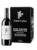 Fontana French Cabernet Sauvignon Wine Kit | Wine Making Ingredient Kit - 6 Gallon Wine Kit | Premium Ingredients for DIY Wine Making | Makes 30 Bottles of Wine