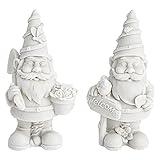 Bright Creations 2 Pack Ceramics to Paint - Paint Your Own Garden Gnome Statues, Blank Paintable Ceramics for Adults (5 in) - Pottery Painting Kit for Adults - Paintable Figurines