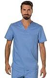 Cherokee Men's V-Neck Top, Ciel Blue, Medium