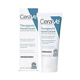 CeraVe Therapeutic Hand Cream for Dry Cracked Hands With Hyaluronic Acid and Niacinamide, Fragrance Free 3 Ounce