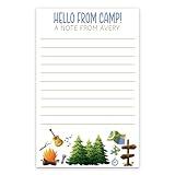 Personalized camping notepad with name, 50 sheets of smooth, premium paper, perfect gift for outdoor enthusiasts nature lovers, campers, hikers and backpackers, camping stationery, custom notepad