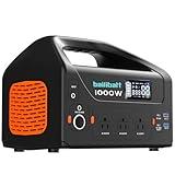 Portable Power Station 1000W,808Wh Portable Generator for Home Use, Quiet Generator for Camping Travel Emergency CPAP Survival Backup Outdoor Apartment,100W PD & 110V Pure Sine Wave AC Outlet