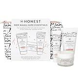 The Honest Company New Mama Care Essentials Gift Set | Hospital Bag Must Haves | Travel Size Nip Balm (0.5 oz), Glow On Body Cream (1 oz), Gotta Glow Face Wash (1.75 fl oz), Reusable Pouch