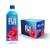 FIJI Natural Artesian Bottled Water 1 Liter / 33.8 Fl Ounce (Pack of 12) - 100% Natural Electrolytes