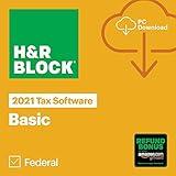 H&R Block Tax Software Basic 2021 Windows [PC Download] [Old Version]