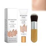 BB Blur Tinted Moisturizer SPF 30 - Hydrates & Smooths Your Skin, BB Moisturizer Spf 30, BB Tinted Care Primer with Brush, BB Cream Tinted Moisturizer with Broad Spectrum Spf (Natural*1)