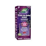 Nature's Way Cold + Flu Relief Syrup*, Umcka, Sore Throat, Cough, Congestion, Fever*, Body Aches*, Phenylephrine Free, Homeopathic, Non-Drowsy, Berry Flavored, 4 Fl Oz (Packaging May Vary)