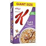 Kellogg's Special K Breakfast Cereal, Family Breakfast, Fiber Cereal, Giant Size, Fruit and Yogurt, 22oz Box (1 Box)