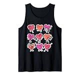 Paper Hearts Valentines Day Candy Party V-Day Gifts for 2023 Tank Top