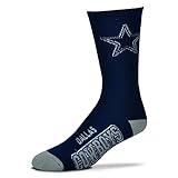 FBF - NFL Deuce Adult Team Logo Crew Dress Socks Footwear for Men and Women Game Day Apparel - Dallas Cowboys Large