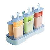 Popsicle Molds Set 6 Pieces Ice Popsicle Maker-BPA Free,Easy-Release Ice Pop Molds,Homemade Ice Cream Molds (Blue)
