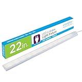 Enbrighten 22 Inch LED Premium Under Cabinet Light Fixture, Plug-In, Bright White 3000K, 432 Lumens, Plastic Housing, Built-In On/Off Switch, Perfect for Kitchen, Home Office, Garage, Workbench, 26536