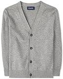 The Children's Place Boys' Classic Button Front Cardigan, Lt Grey Single