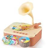 Gnawiew Musica Toddle Education Toys - Audio Books for Kids, 99 Cards Learning Stories Songs, Ideal Gift for 3-6 Year Old Baby Boy-Girls(Cozy Brown)