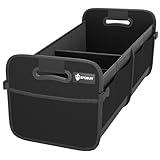 Sposuit Trunk Organizer for Car - 70L Collapsible Trunk Storage with 11 Pockets & Reinforced Handles, SUV Trunk Organizers for Grocery Cargo(Black)