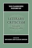 The Cambridge History of Literary Criticism, Vol. 4: The Eighteenth Century