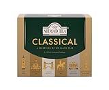 Ahmad Tea Black Tea, Classic Selection Pack Teabags, 60 Foil Teabags - Caffeinated, Decaffeinated, & Sugar-Free