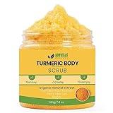 AMVital Turmeric Body Scrub - Handmade Natural Scrub For Body, Face, Hand, and Foot - Natural Skincare Body Scrub For Women - Suitable for All Skin Types (7.8oz)