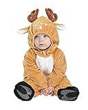 HSCTEK Baby Deer Costume, Infant Reindeer Costume for Baby Boys Girls, Baby Halloween Costume Fawn Onesie for Toddler Newborn 9-12Months