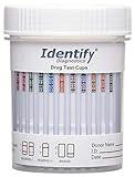 Identify Diagnostics Drug Test Cups - 5 Pack - 12 Panel CLIA Waived Instant Urine Drug Test Kit for AMP,BAR,BUP,BZO,COC,MDMA,MET,MOP/OPI,MTD,OXY,PCP,THC