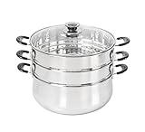 Concord 30 CM Stainless Steel 3 Tier Steamer Pot Steaming Cookware - Triply Bottom