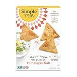 Simple Mills Veggie Pita Crackers, Himalayan Salt - Gluten Free, Vegan, Healthy Snacks, Paleo Friendly, 4.25 Ounce (Pack of 1)