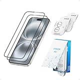 Anker HD Screen and Lens Protectors for iPhone 16 (2-Pack), 6.1-Inch Ultrand Clear Tempered Glass, Fast and Easy Installation, Scratch and Impact Resistant, 12-Month Warranty