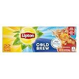 Lipton Cold Brew Iced Tea Bags, Family Size Iced Tea Bags, 22 Total Tea Bags